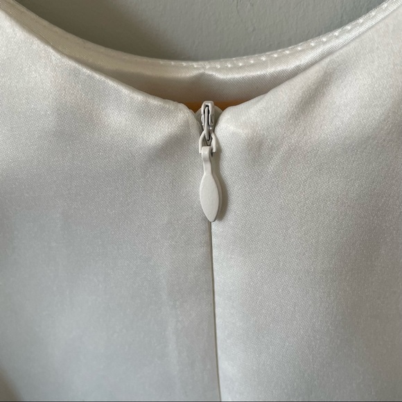 NWT Couture Princess White Satin and Blue Sparkle Formal Party Dress Sz: Girls 5 - Picture 10 of 12